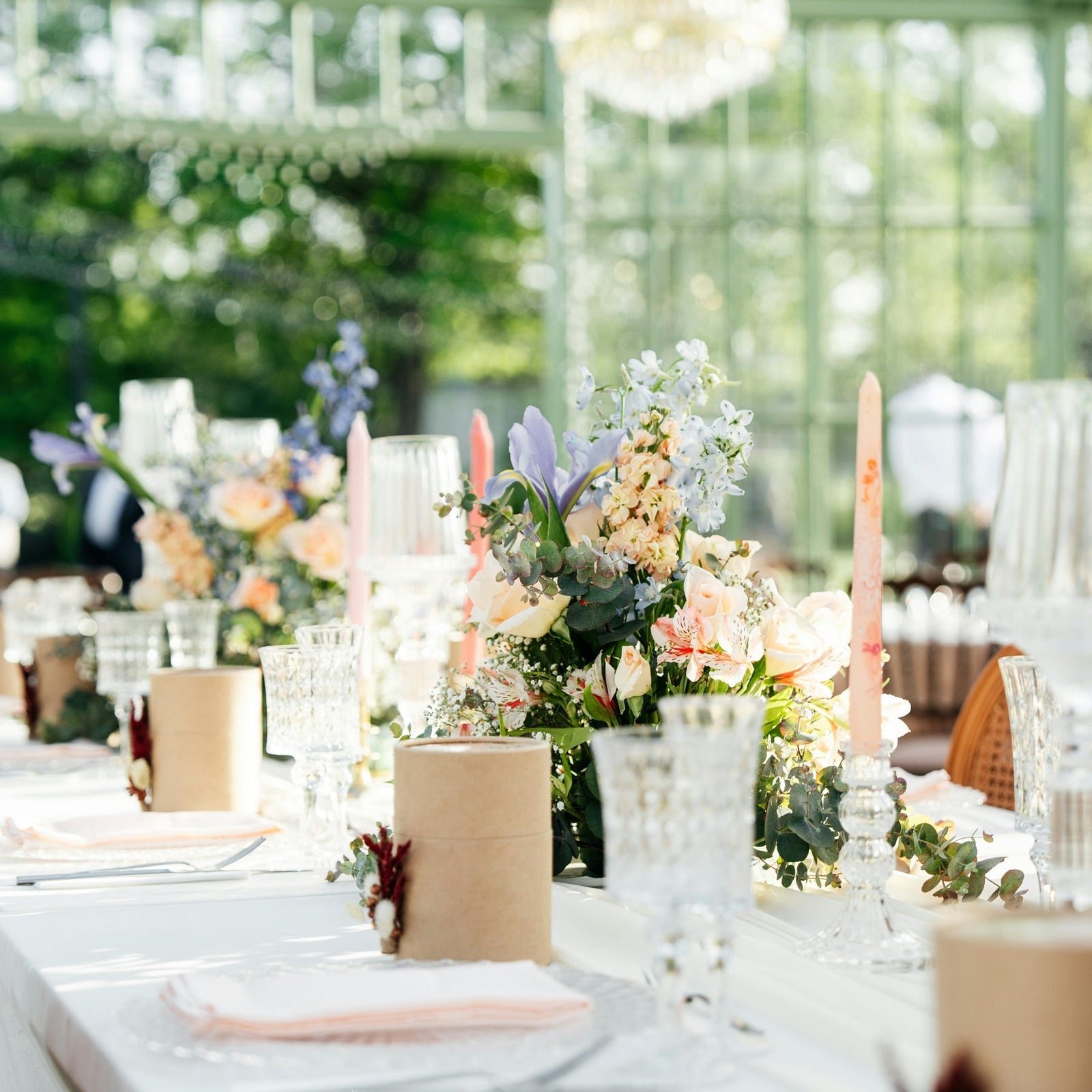 Wedding table layout for eco wedding