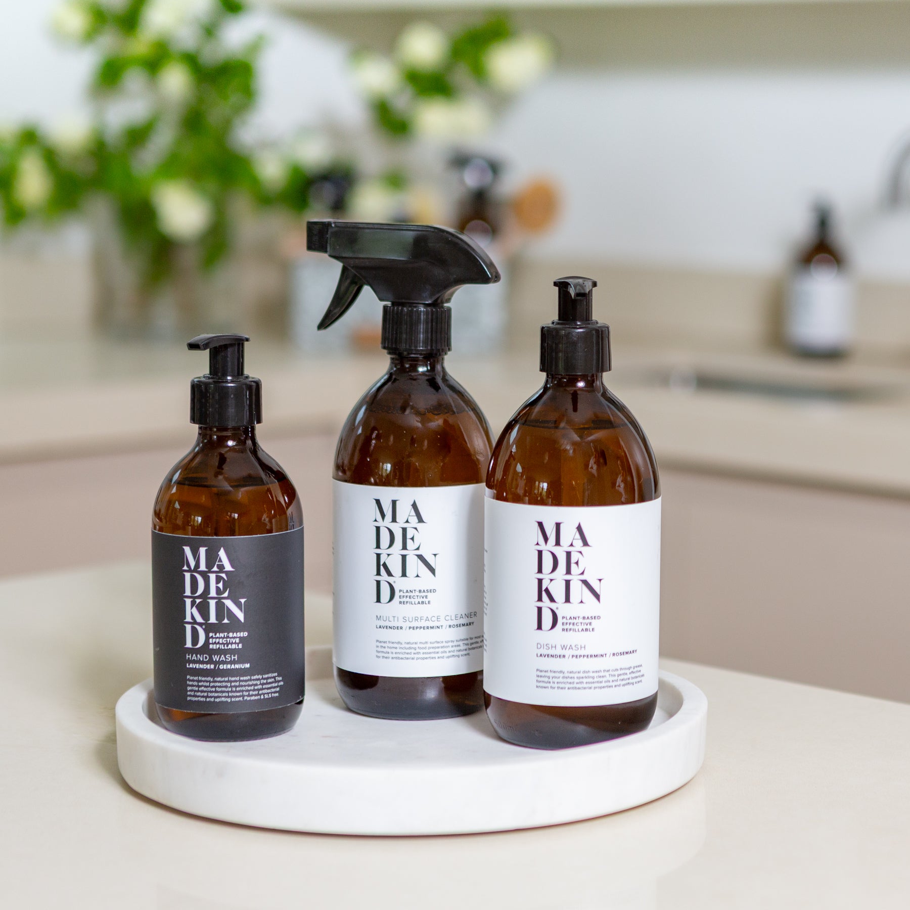 Natural cleaning products and kitchen accessories