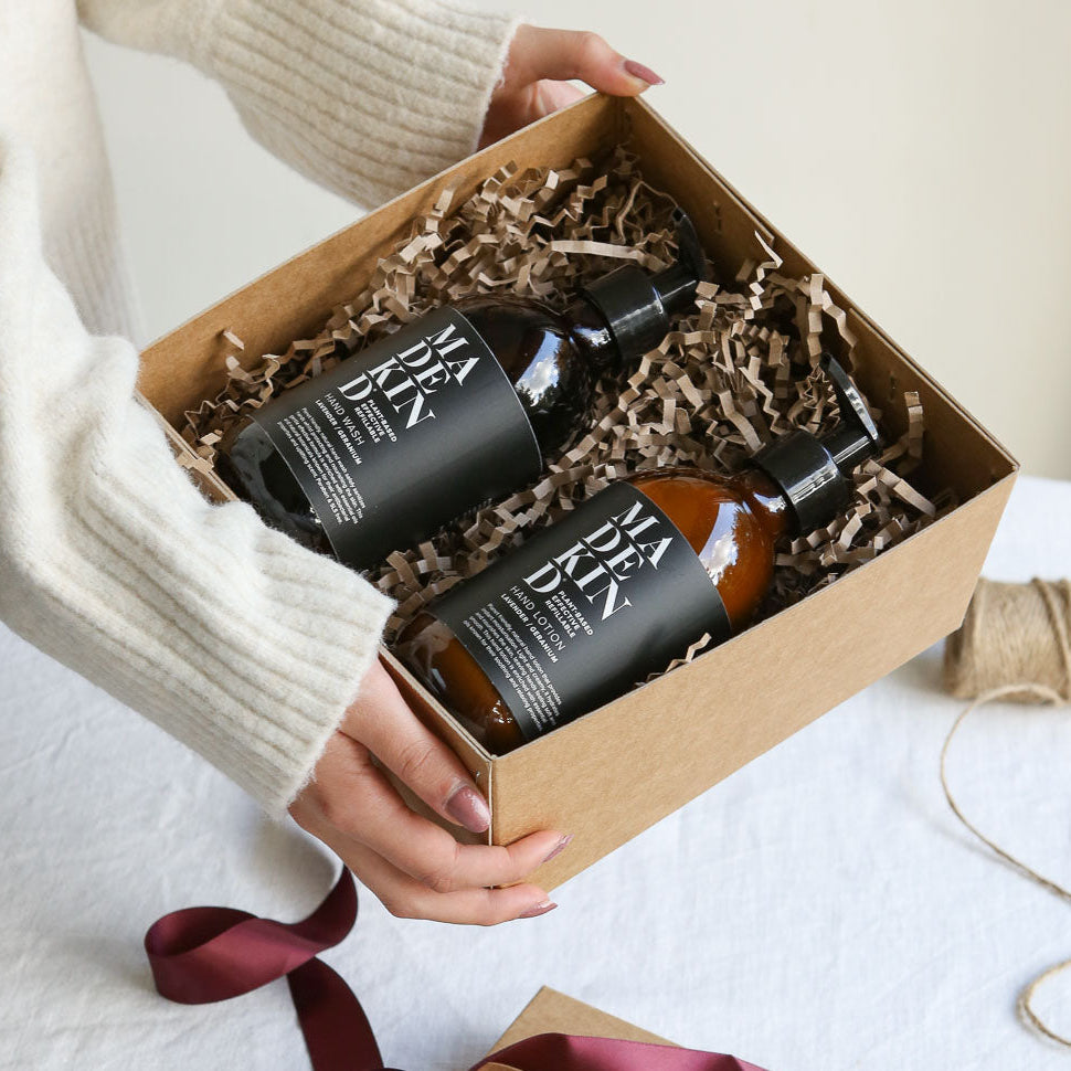 MadeKind Gift box with natural hand wash and hand lotion