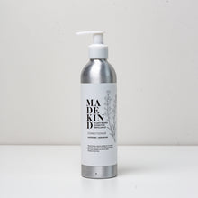 Load image into Gallery viewer, photo of a 250ml MadeKind natural hair conditioner, scented with Lavender &amp; geranium, in an aluminium bottle
