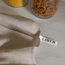 Load image into Gallery viewer, Photo of a kitchen with a woven linen tea towel
