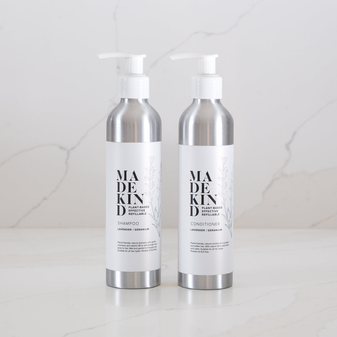 Aluminium Bottle with Pump for Body Wash, Shampoo or Conditioner