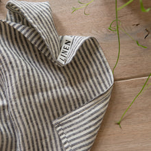 Load image into Gallery viewer, Woven Linen Grey Striped Tea Towel
