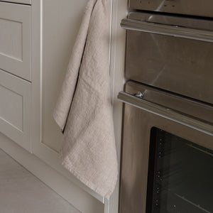 Woven Linen Natural Tea Towel