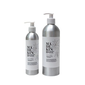 Photo of Madekind natural body wash. Gentl shower gel infused with essential oils.
