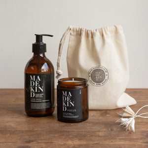 Natural Hand Wash & Candle in Gift Bag