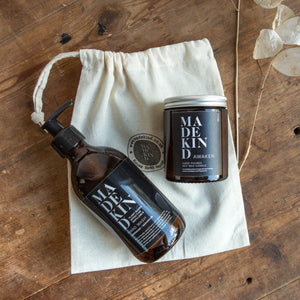 Natural Hand Wash & Candle in Gift Bag