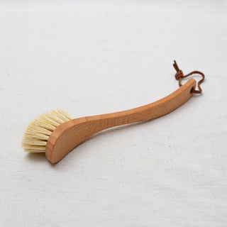 Curved Handle Wooden Dish Brush